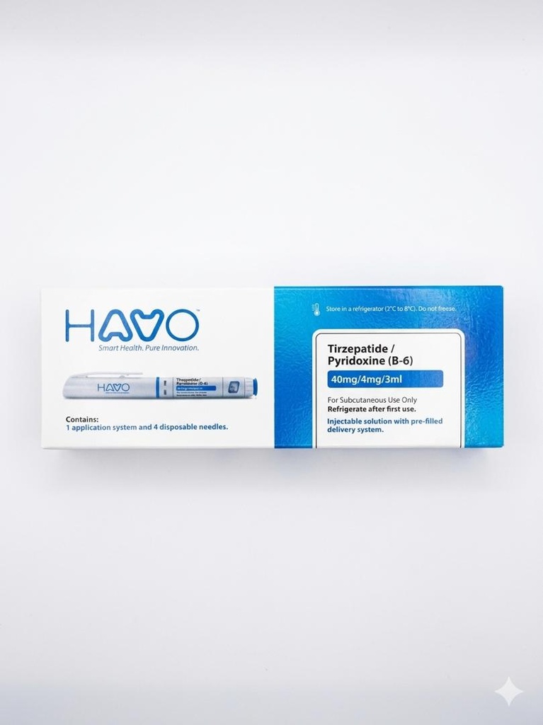 TIRZEPATIDE/PYRIDOXINE (B-6) 40MG/4MG/3ML 1 PLUMA HAVO