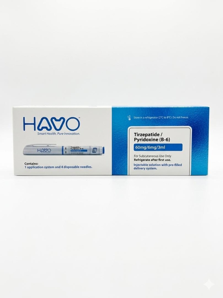 TIRZEPATIDE/PYRIDOXINE (B-6) 60MG/6MG/3ML 1 PLUMA HAVO