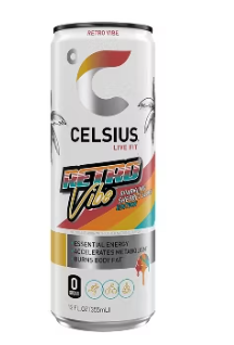 AGUA CELSIUS SPARKLING RETRO VIBE 355 ML