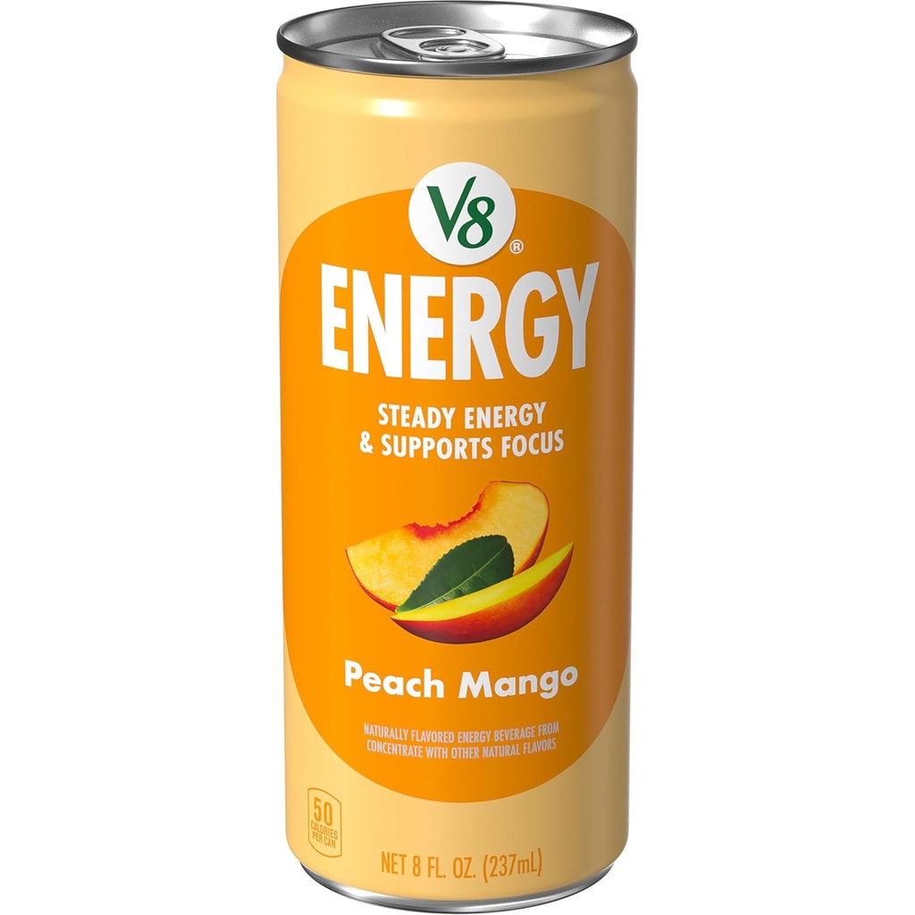 JUGO V8 ENERGY PEACH MANGO 237 ML