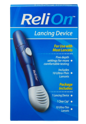 RELION LANCING DEVICE 10 ULTRA-THIN LANCETS RELION