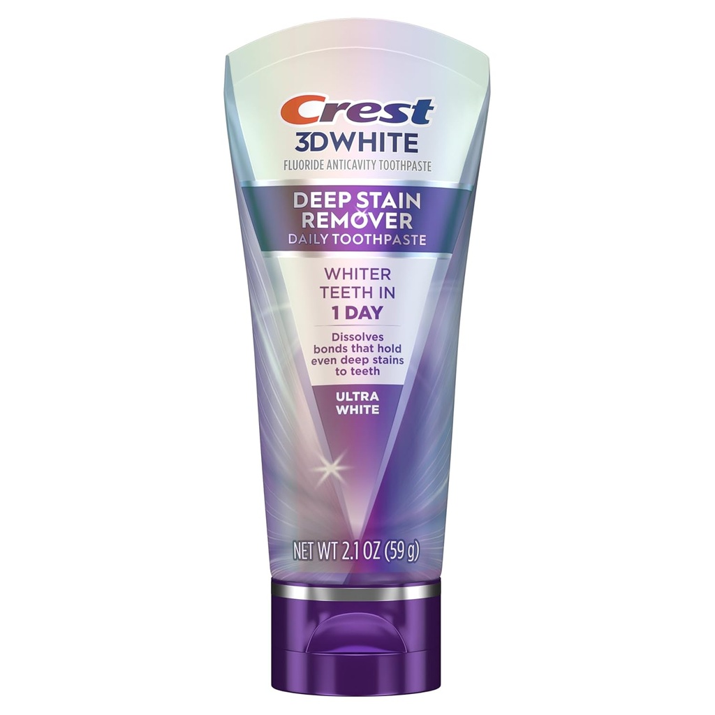 CREST 3D BRILLIANCE DEEP STAIN REMOVER 1 DAY ULTRA WHITE