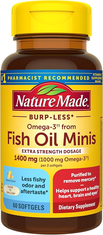 FISH OIL MINIS NATURE MADE 1400MG 60CAP