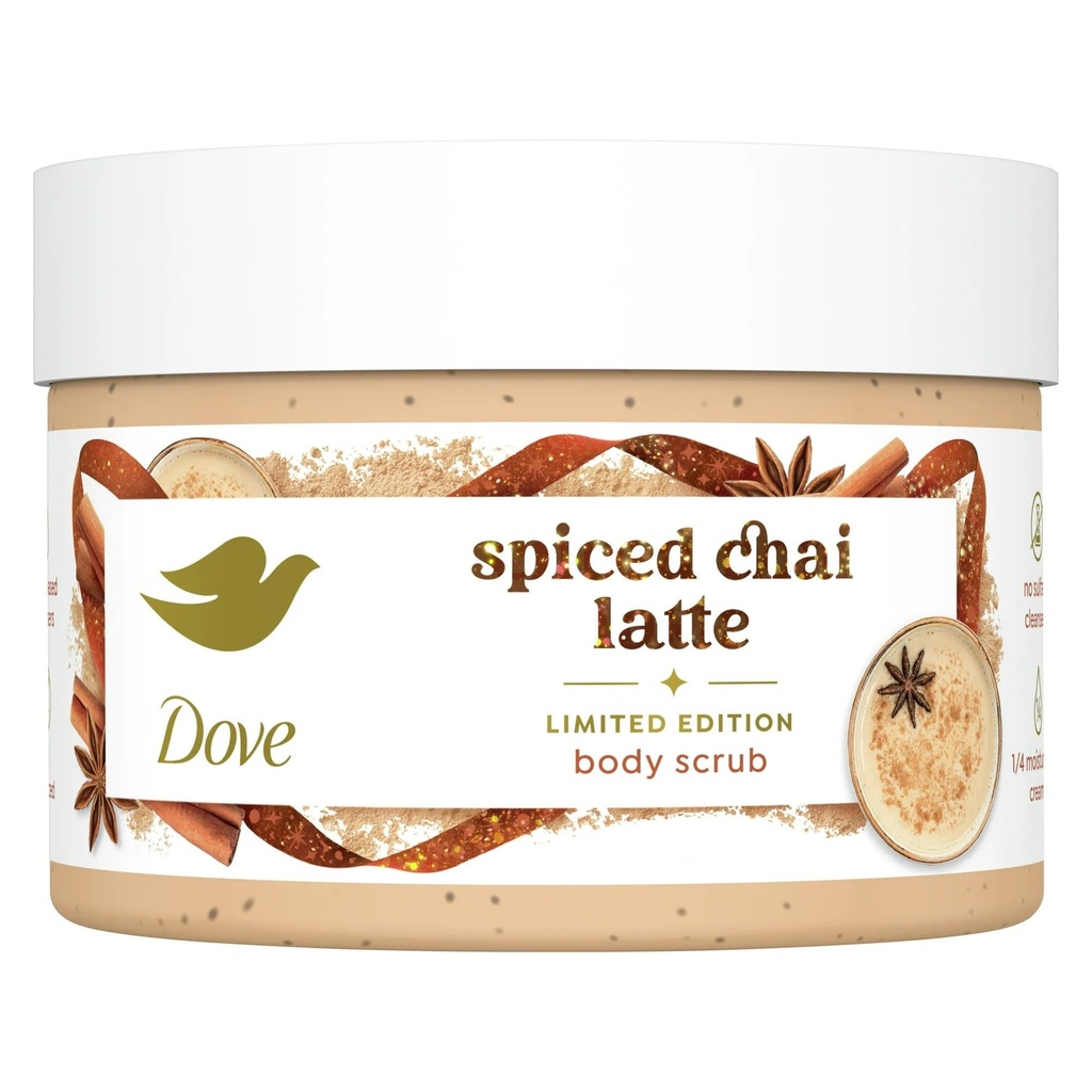DOVE BODY SCRUB SPICED CHAI LATTE 10.5 OZ