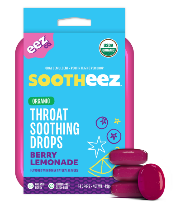SOOTHEEZ DROPS PARA ALIVIAR EL DOLOR DE GARGANTA BERRY LEMONADE 14 DROPS