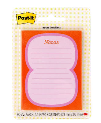 POST-IT IN NOTES NARANJA Y ROSA 75 CT