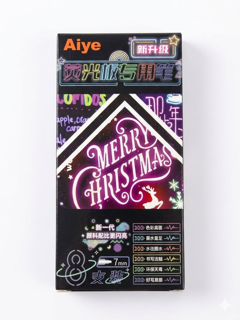 JUEGO DE RESALTADORES DE NEON 8-PC AIYE