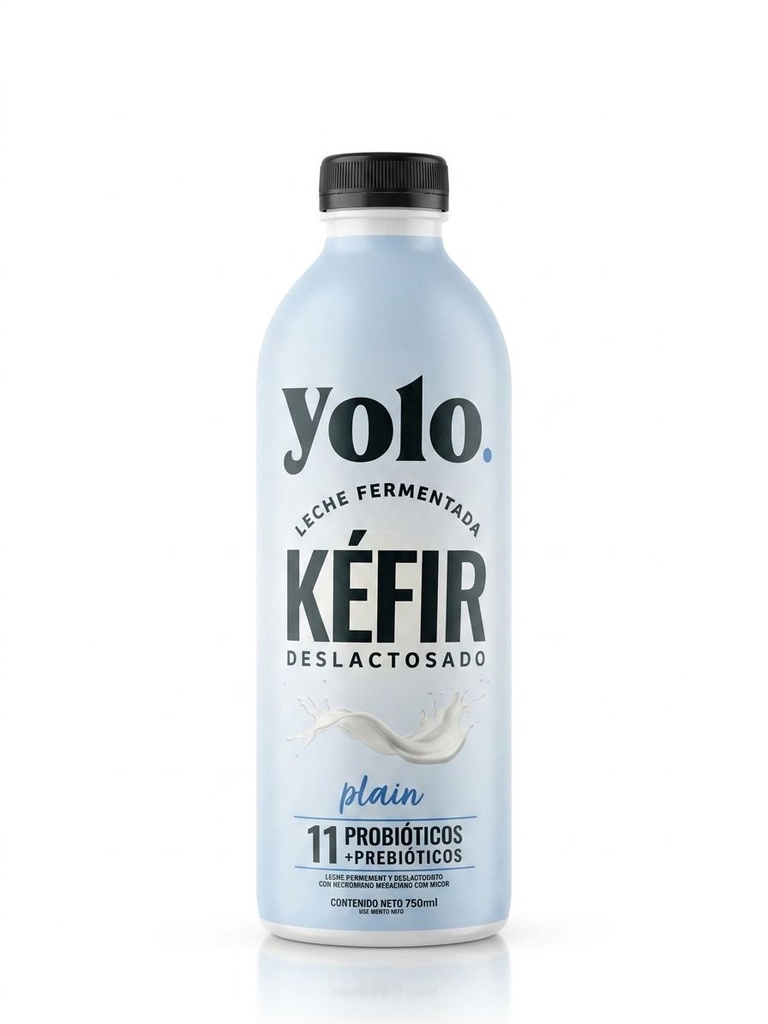 YOGURT KEFIR LIQUIDO PLAIN YOLO 750 ML