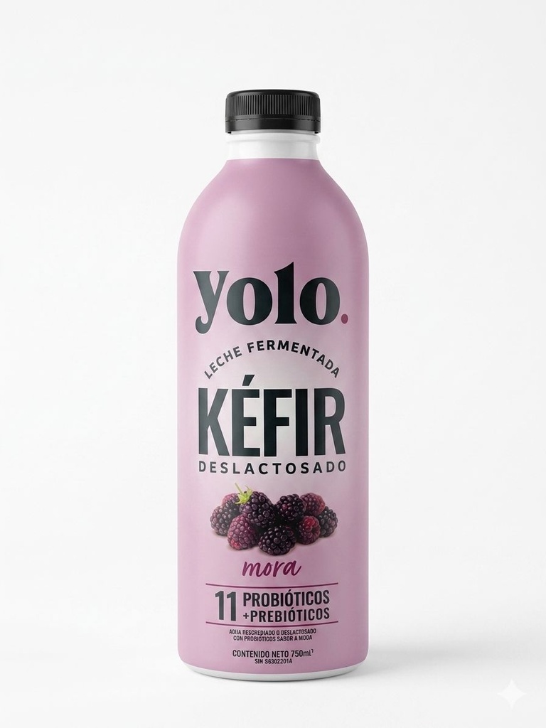 YOGURT KEFIR LIQUIDO MORA YOLO 750 ML