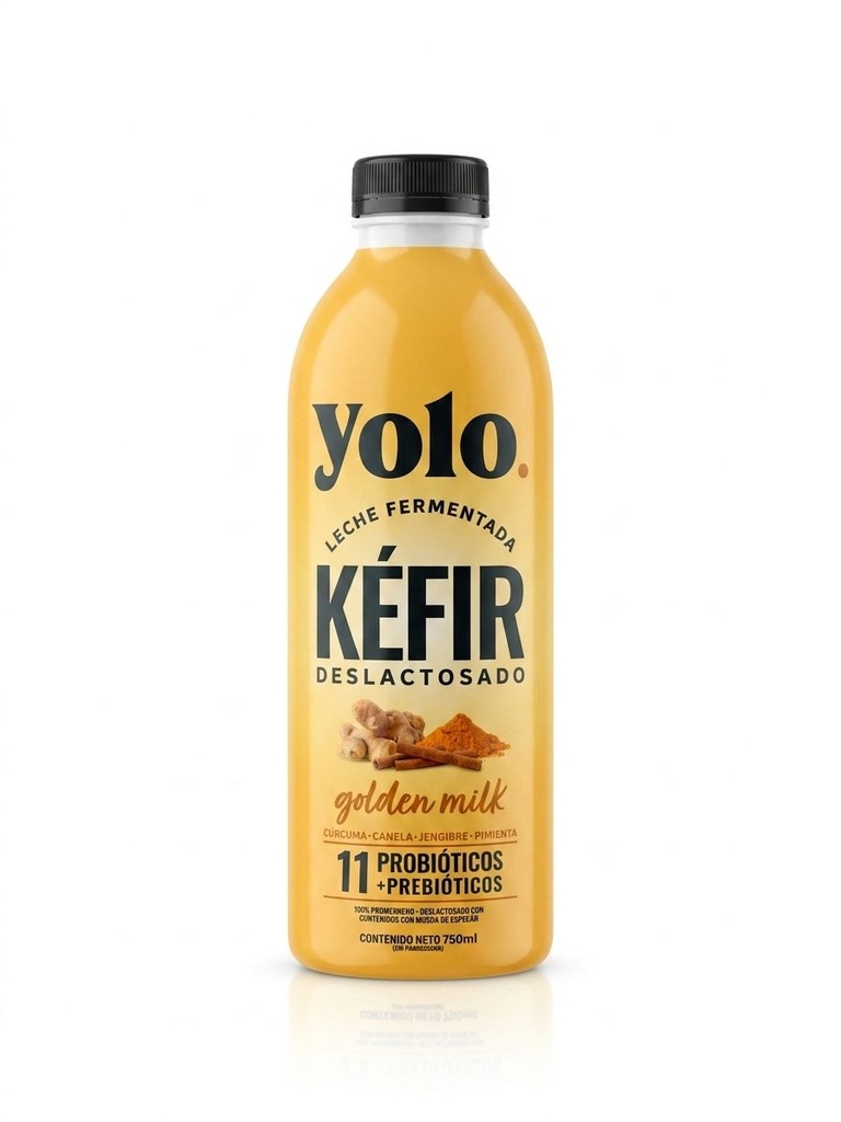 YOGURT KEFIR LIQUIDO GOLDEN MILK YOLO 750 ML