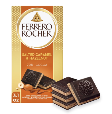 CHOCOLATE FERRERO ROCHE SALTED CARAMEL & HAZELNUT BARRA 90 GR OFERTA