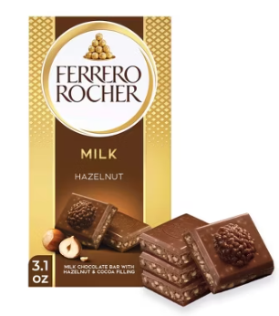 CHOCOLATE FERRERO ROCHE MILK HAZELNUT BARRA 90 GR OFERTA