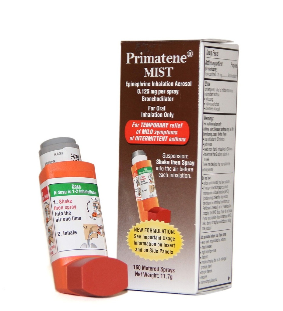 PRIMATENE MIST 0.125 MG 160 SPRAYS 11.7 G