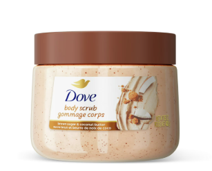 CREMA DOVE BODY SCRUB GOMMAGE CORPS BROWN SUGAR & COCONUT BUTTER 15 OZ