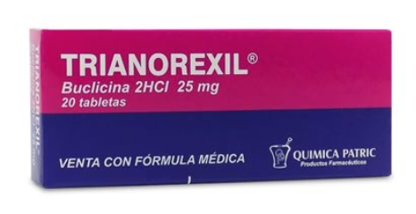 TRIANOREXIL BUCLIZINA 25 MG 20 TAB QUIMICA PATRIC