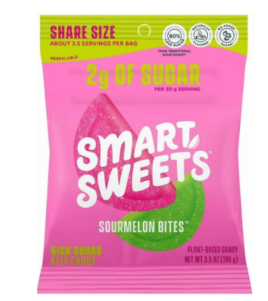 SMART WEETS 2G SUGAR SOURMELON BITES KICK SUGAR KEEP CANDY 100GR