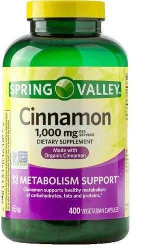 CINNAMON 1000MG 180CAP SPRING VALLEY OFERTA