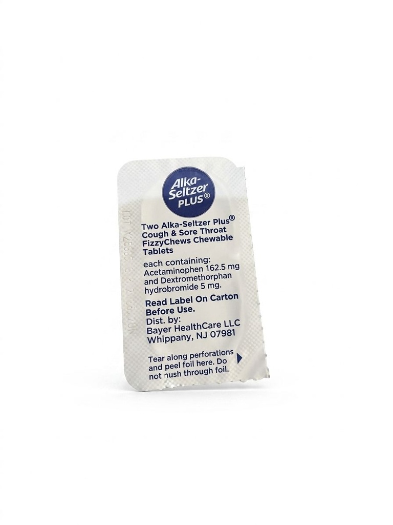 ALKA -SELTZER PLUS COUGH&SORETHROAT FIZZYCHEWS UNIDAD