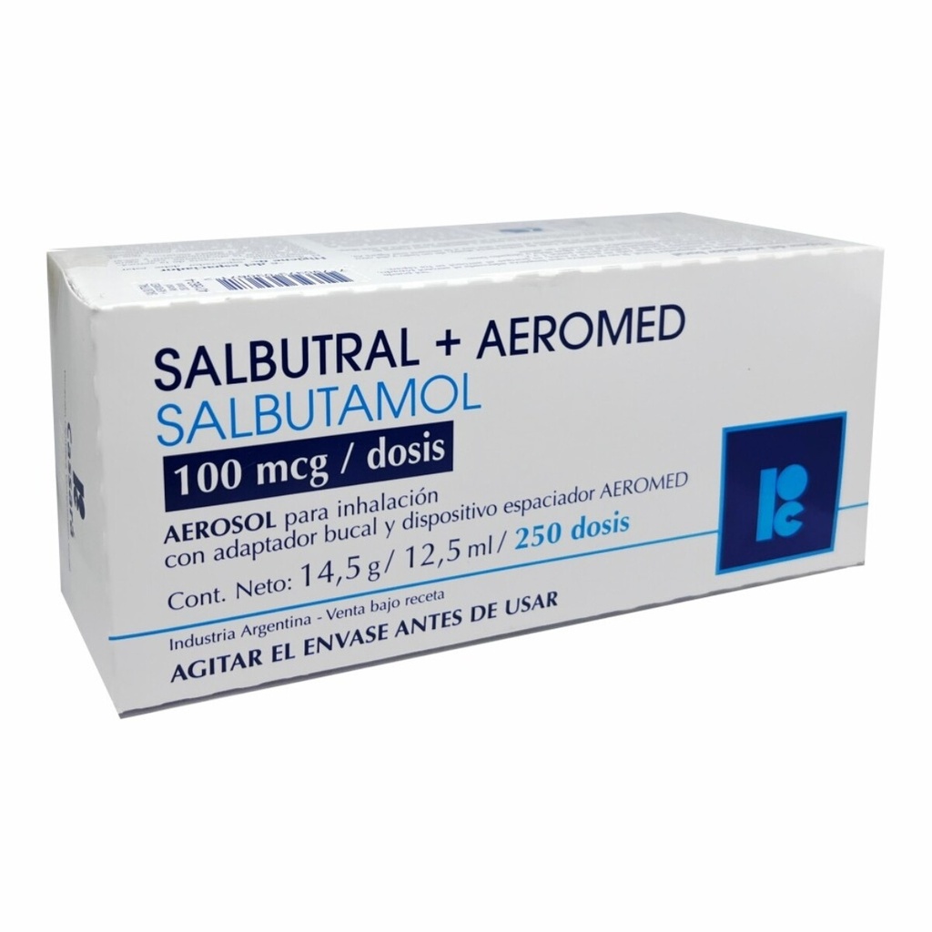 SALBUTRAL + AEROMED 100MCG/DOSIS CONT. NETO: 14,5G/12,5ML/250 DOSIS OFERTA