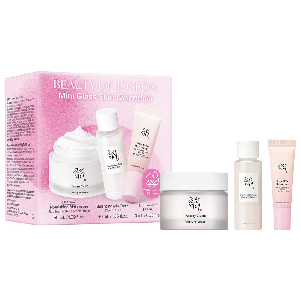 MINI GLASS SKIN ESSENTIALS GIFT SET 3CT BEAUTY OF JOSEON