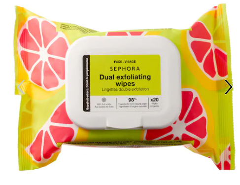 SEPHORA DUAL EXFOLIAING WIPES 20 UNID