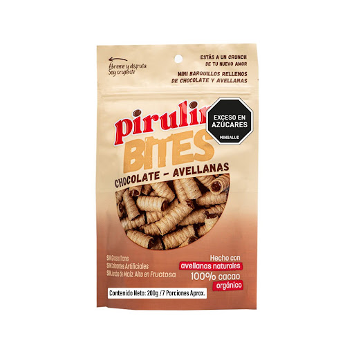 PIRULIN BITES CHOCOLATE - AVELLANA 200 GR