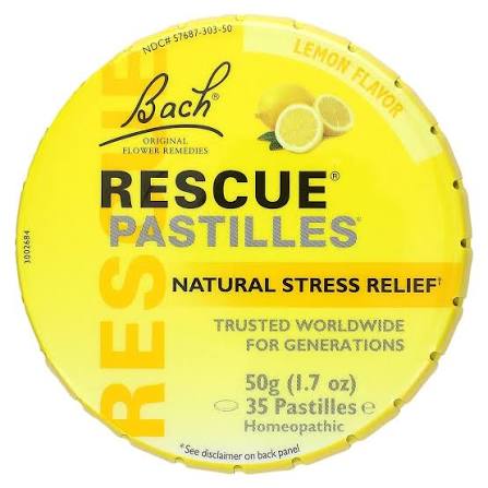 RESCUE PASTILLES BACH LEMON FLAVOR NATURAL STRESS RELIEF 35 PASTILLAS