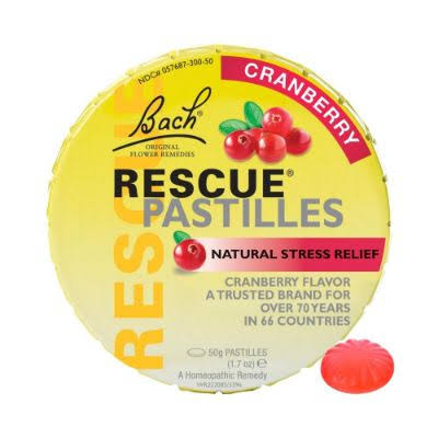 RESCUE PASTILLES BACH CRANBERRY FLAVOR NATURAL STRESS RELIEF 35 PASTILLAS