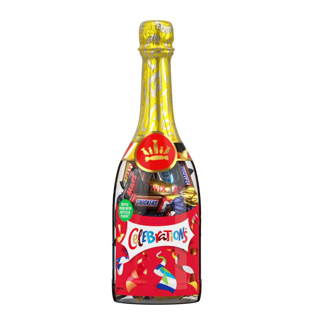 CELEBRATIONS SURTIDO DE BOMBONES BOTELLA SOSTENIBLE - 296 GR
