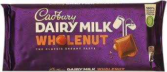 CADBURY CHOCOLATE CON LECHE WHOLE NUT - 1 UNID 180 GR
