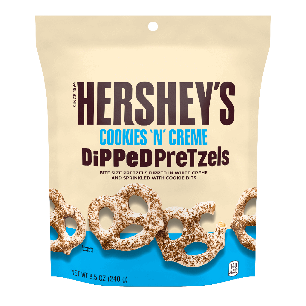 HERSHEY'S PRETZELS CUBIERTOS COOKIES 'N' CREME - 1 UNID.