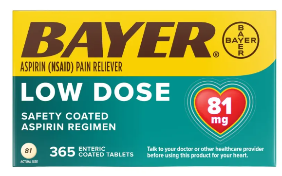 ASPIRIN LOW DOSE 81MG 365TAB BAYER
