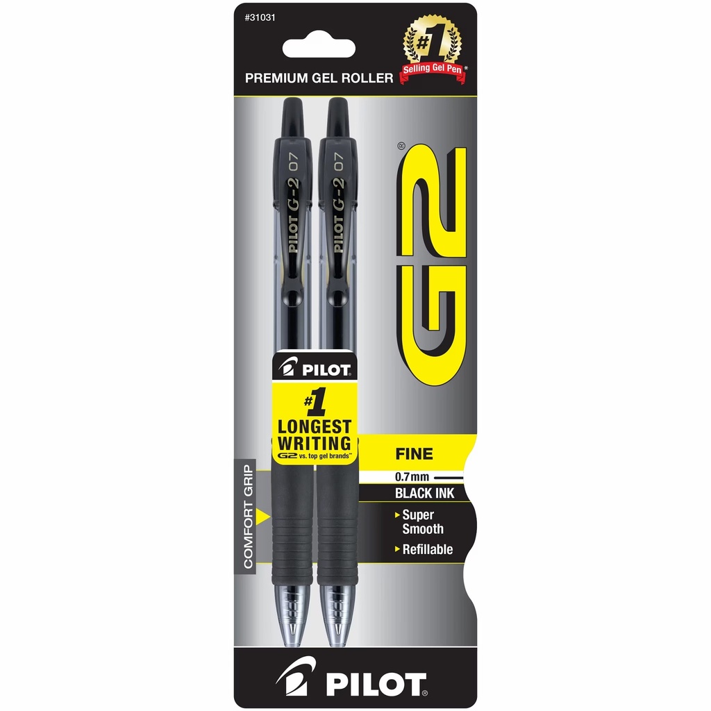 PILOT G2 BOLIGRAFO DE GEL COLOR NEGRO PUNTA GRUESA 2 UND