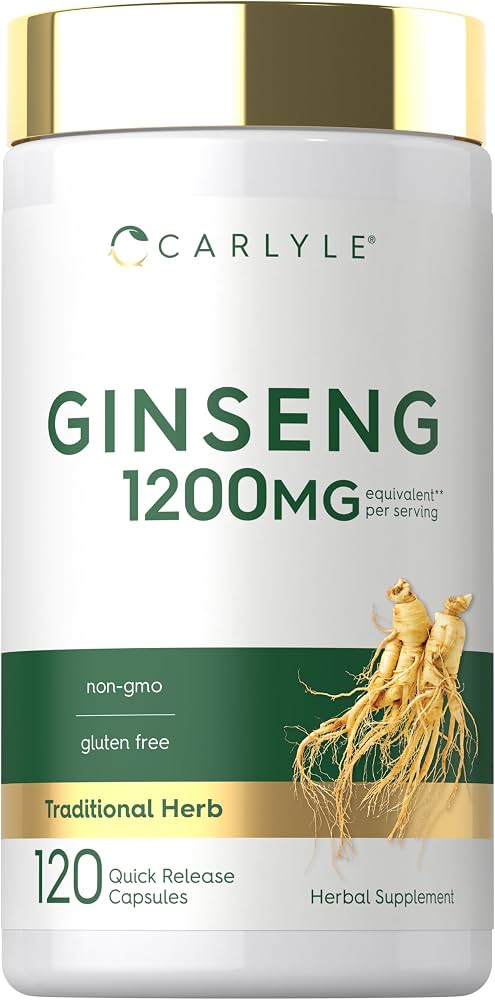 GINSENG 1200MG GLUTEN FREE 120 CAP CARLYLE
