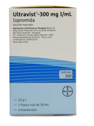 ULTRAVIST SOLUCIÓN INYECTABLE 300MG 50ML BAYER