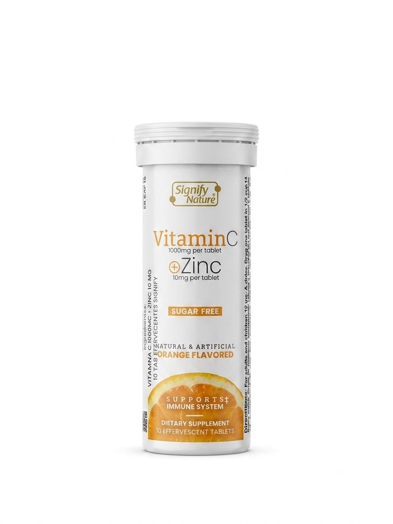 VITAMINA C 1000MG + ZINC 10 MG  10 TAB EFERVECENTES SIGNIFY NATURE