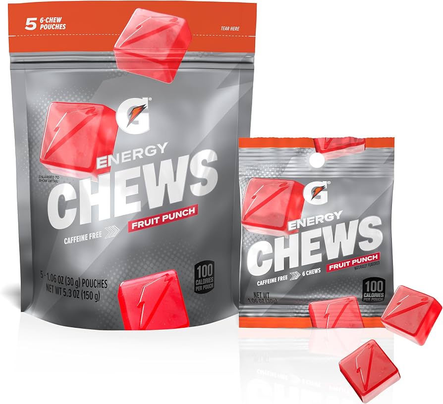 GATORADE ENERGY CHEWS FRUIT POUNCH 6 GOMITAS