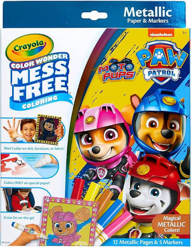 SET COLOR WONDER MESS FREE CRAYOLA 12 PAGES - 5 MARKERS