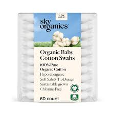 HISOPOS DE ALGODON ORGANICO 60 CT SKY ORGANICS