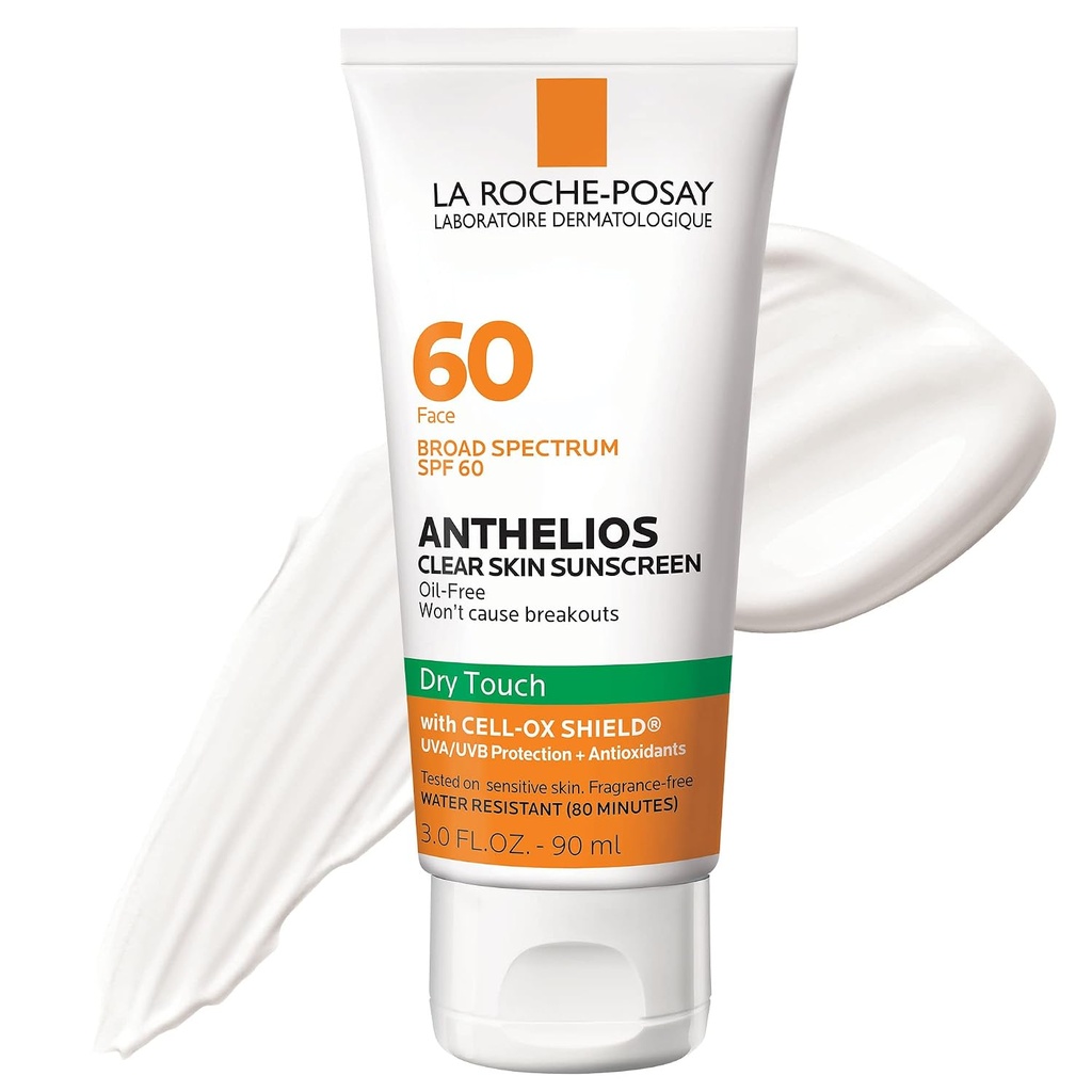 ANTHELIOS CLEAR SKIN SUNSCREEN OIL-FREE 60SPF 90ML LA ROCHE-POSAY
