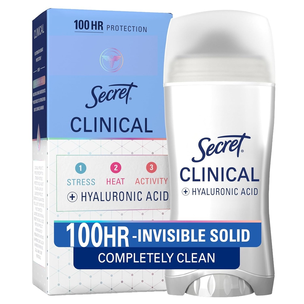 DESODORANTE SECRET CLINICAL COMPLETELY CLEAN INVISIBLE SOLID 73 G