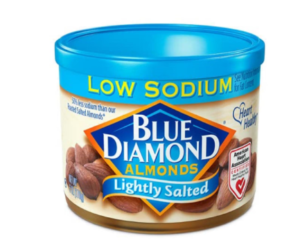 BLUE DIAMOND ALMOND LOW SODIUM LIGHTLY SALTED 170 G