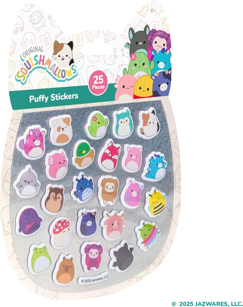STICKERS ORIGINAL SQUISHMALLOWS PUFFY 25CT