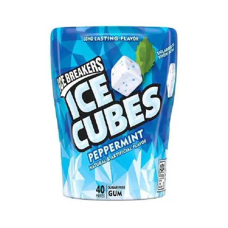 CHICLE ICE BREAKERS ICE CUBE PEPPERMINT 40 CT