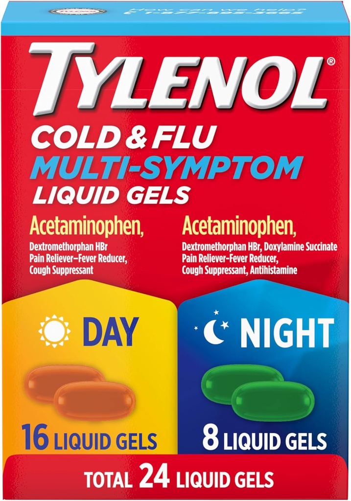 TYLENOL COLD + FLU MULTI-SYMPTOM DAY AND NIGHT X 24 TAB.