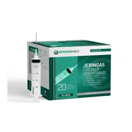 JERINGA 20ML 21G X 1 1/2" UND GROSSMED