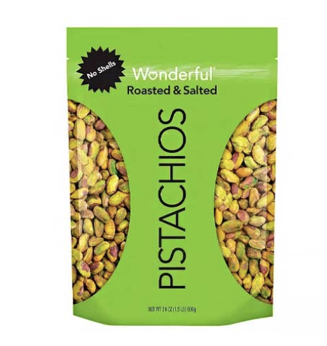 PISTACHO WONDERFUL NO SHELLS ROASTED & SALTED SIN CONCHA BOLSA X 680 GR