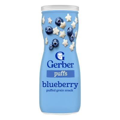 CEREAL GERBER PUFFS VALUE PACK BLUEBERRY APPLE 8 X 42 GR