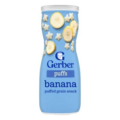 CEREAL GERBER PUFFS VALUE PACK BANANA APPLE 8 X 42 GR