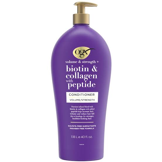 ACONDICIONADOR OGX VOLUME & STRENGTH + BIOTIN & COLLAGEN WITH PEPTIDE X 1.18 LTS